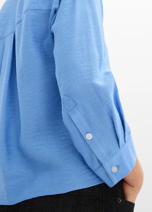 Blusa squadrata in misto viscosa, bonprix