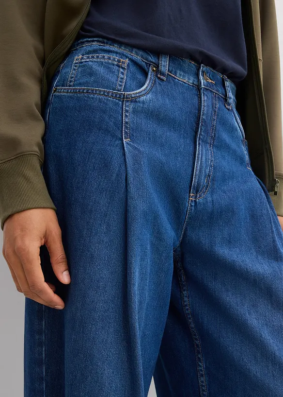 Jeans wide leg, vita alta, bonprix