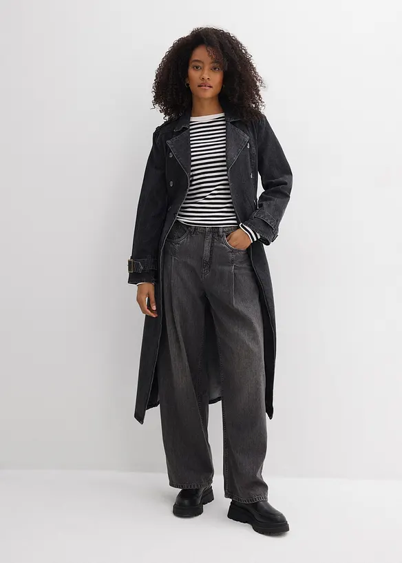 Jeans wide leg, vita alta, bonprix