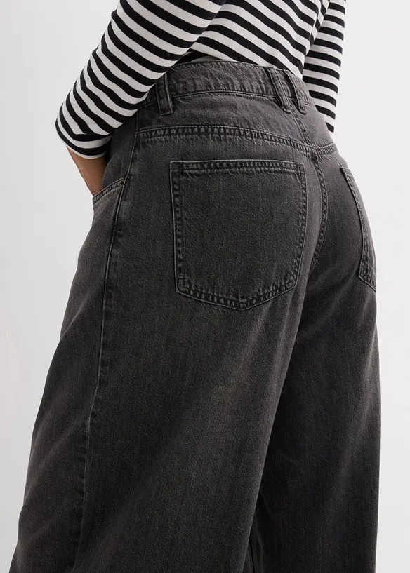 Jeans wide leg, vita alta, bonprix