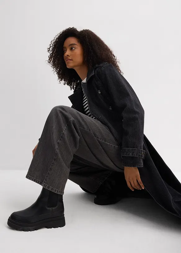 Jeans wide leg, vita alta, bonprix