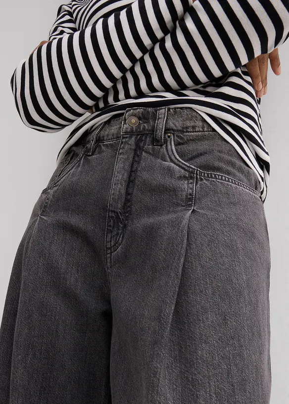 Jeans wide leg, vita alta, bonprix