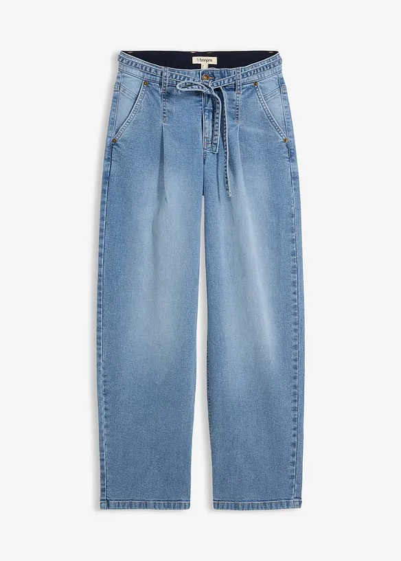 Jeans barrel, vita media, bonprix