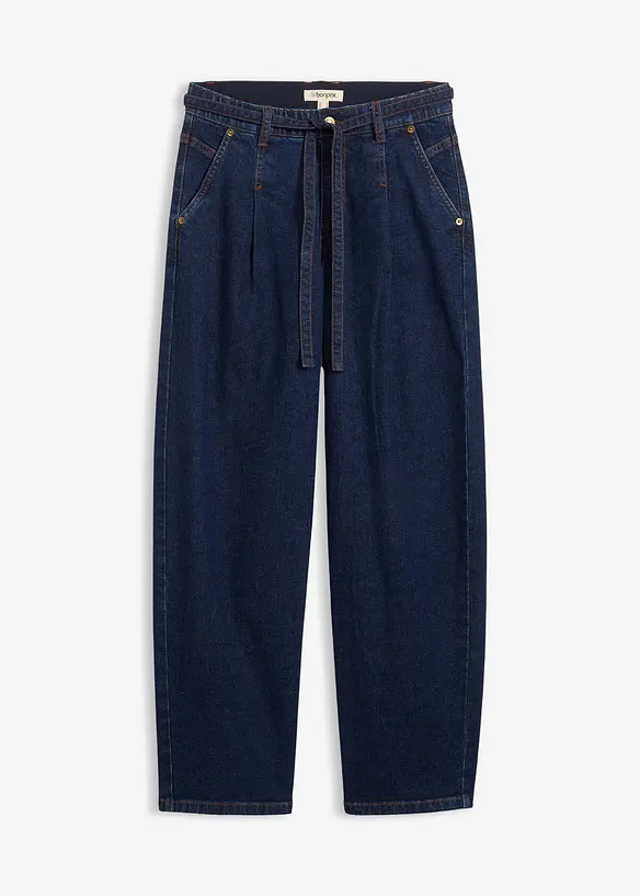 Jeans barrel, vita media, bonprix