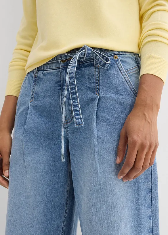 Jeans barrel, vita media, bonprix