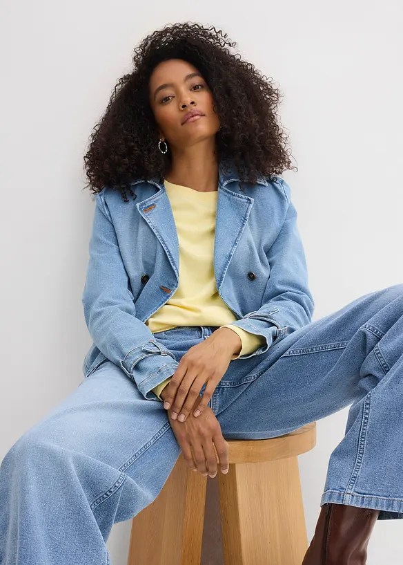 Jeans barrel, vita media, bonprix