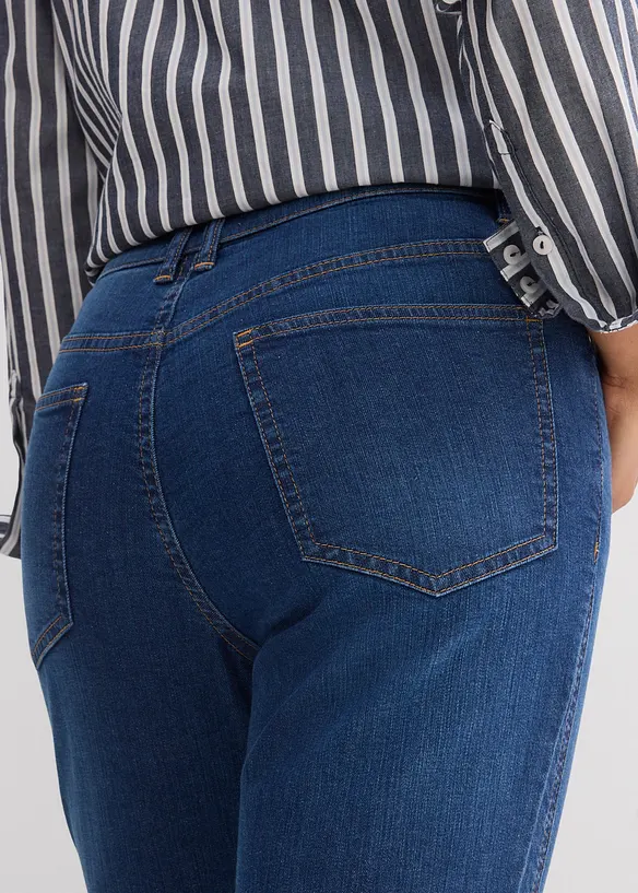 Jeans bootcut, vita alta, bonprix