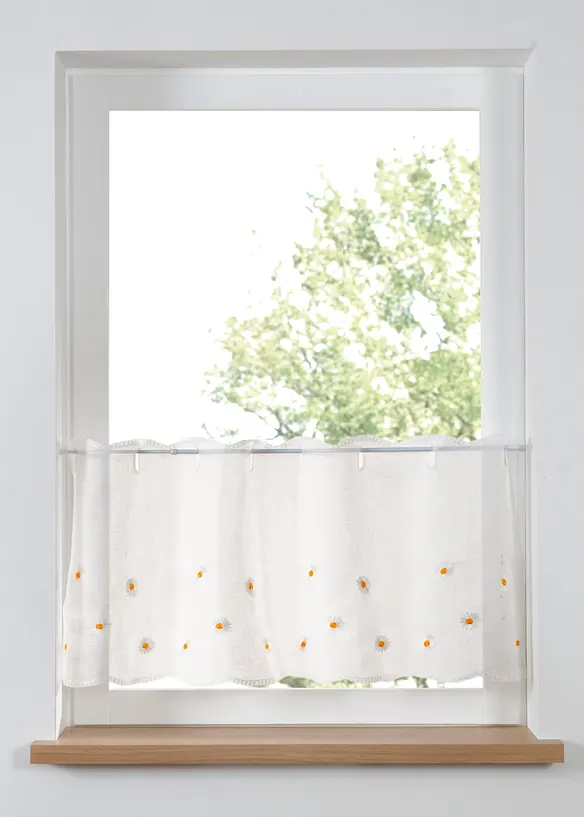 Tenda a vetro con ricamo floreale, bonprix