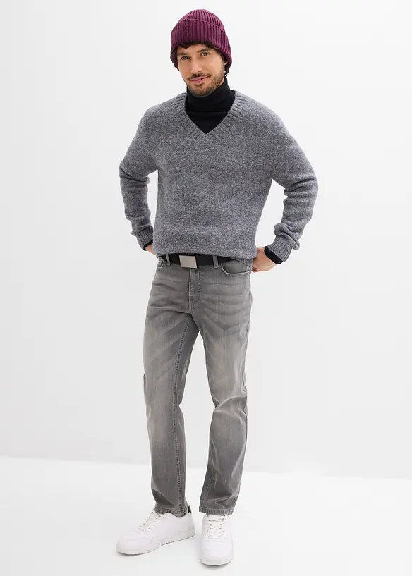 Jeans elasticizzati straight regular fit con cintura, bonprix