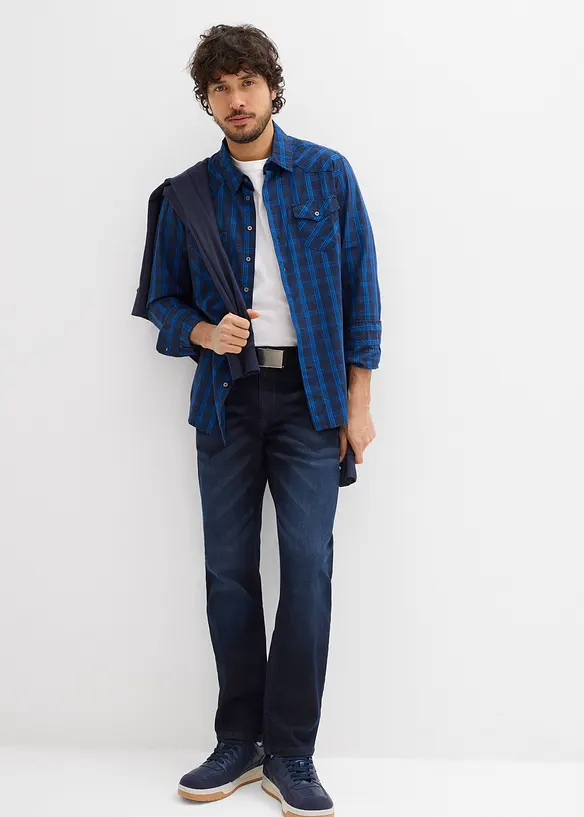 Jeans elasticizzati straight regular fit con cintura, bonprix