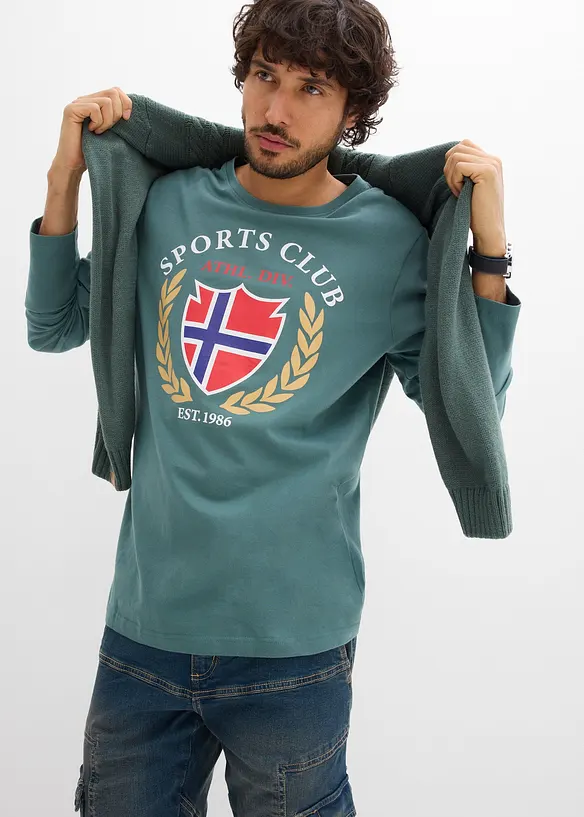 Maglia a maniche lunghe in puro cotone, bonprix