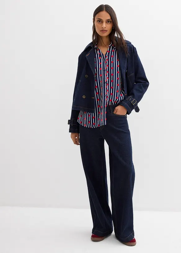 Camicia oversize in mussola morbida, bonprix