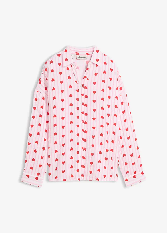 Camicia oversize in mussola morbida, bonprix