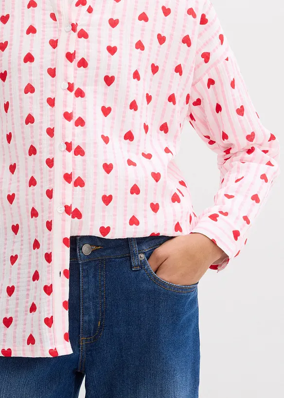 Camicia oversize in mussola morbida, bonprix