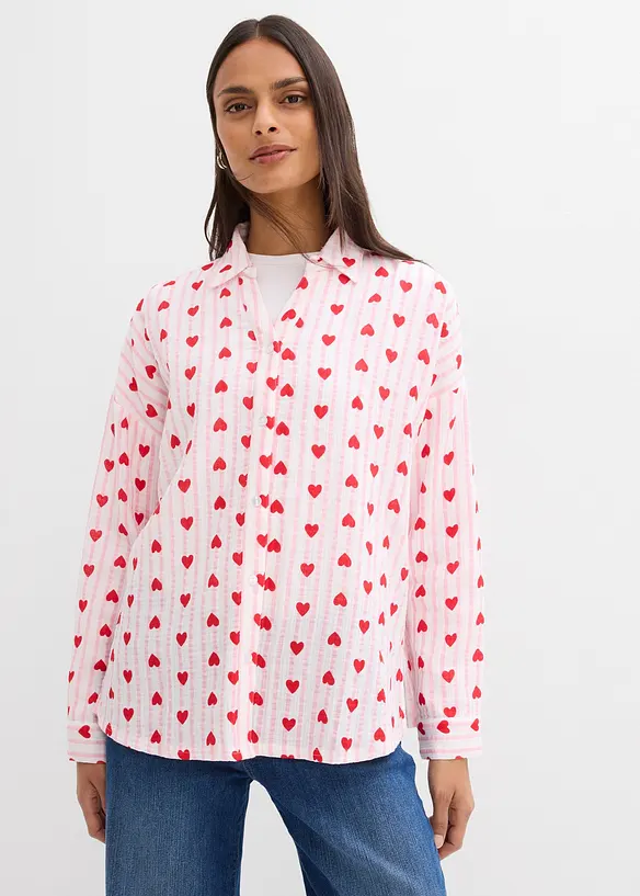 Camicia oversize in mussola morbida, bonprix