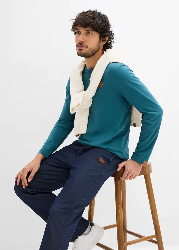 Pantaloni da jogging effetto denim, bonprix