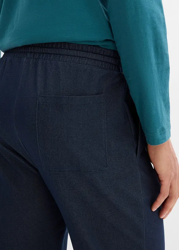 Pantaloni da jogging effetto denim, bonprix