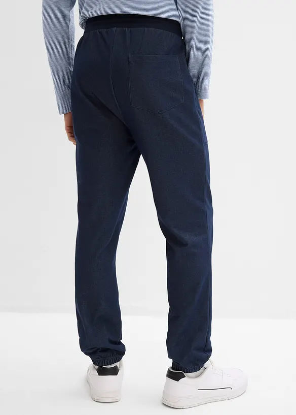 Pantaloni da jogging effetto denim, bonprix