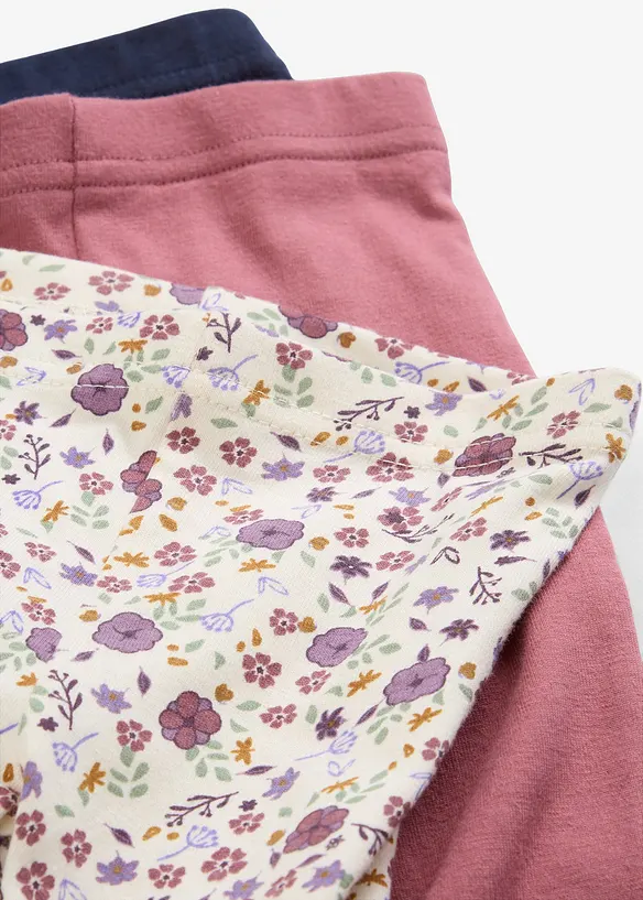 Leggings in puro cotone biologico (pacco da 3), bonprix