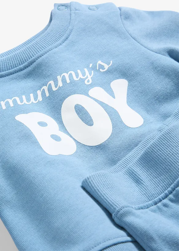 Felpa e pantaloni in puro cotone biologico (set 2 pezzi), bonprix