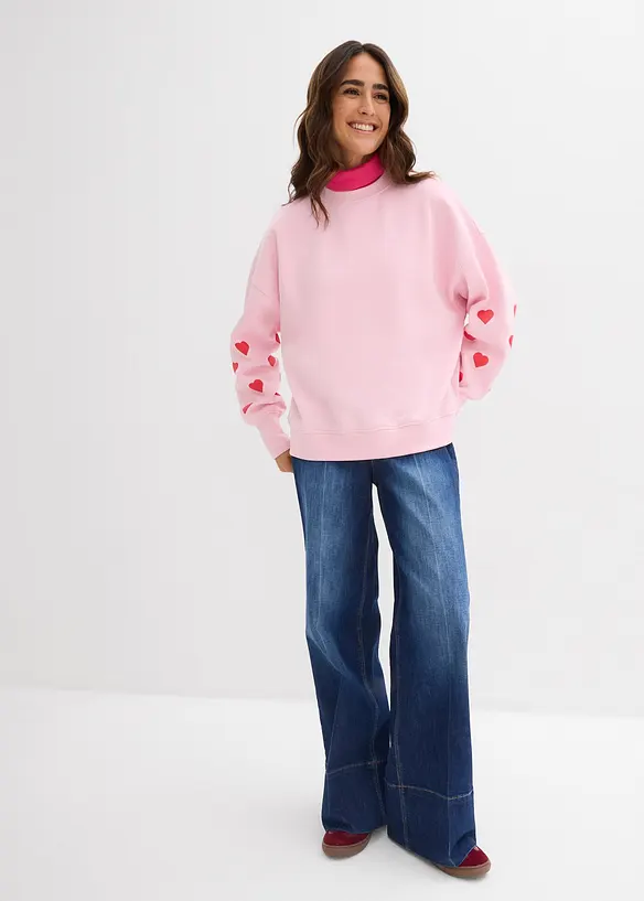 Felpa in misto cotone, bonprix