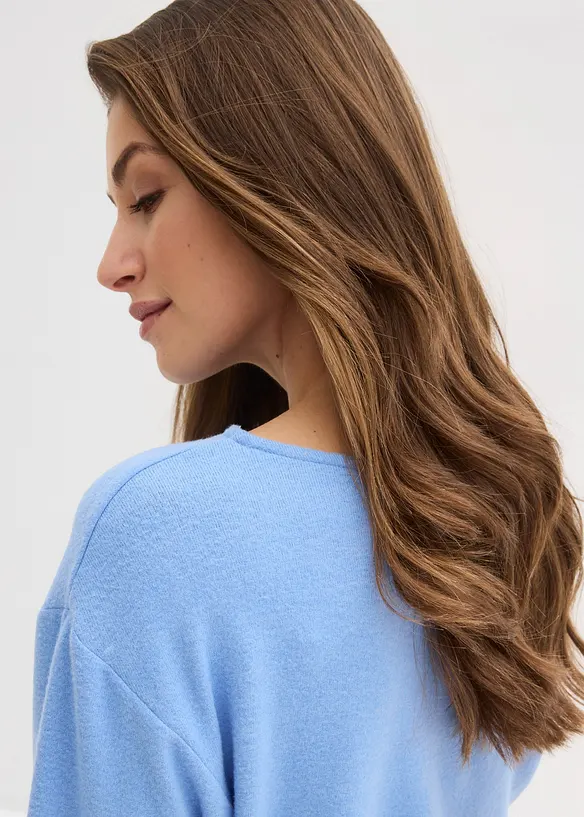 Maglia a maniche lunghe in misto viscosa morbido, bonprix