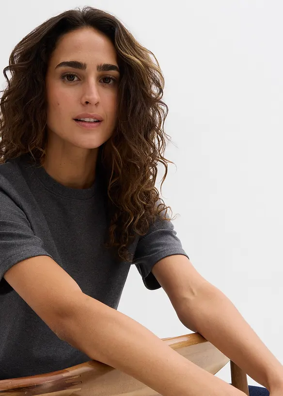 Maglia in jersey pesante di puro cotone biologico (pacco da 2), bonprix