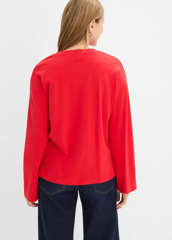 Maglia a maniche lunghe in cotone pesante, bonprix