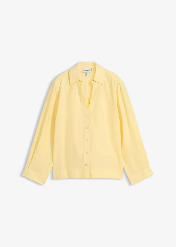 Blusa squadrata in misto viscosa, bonprix