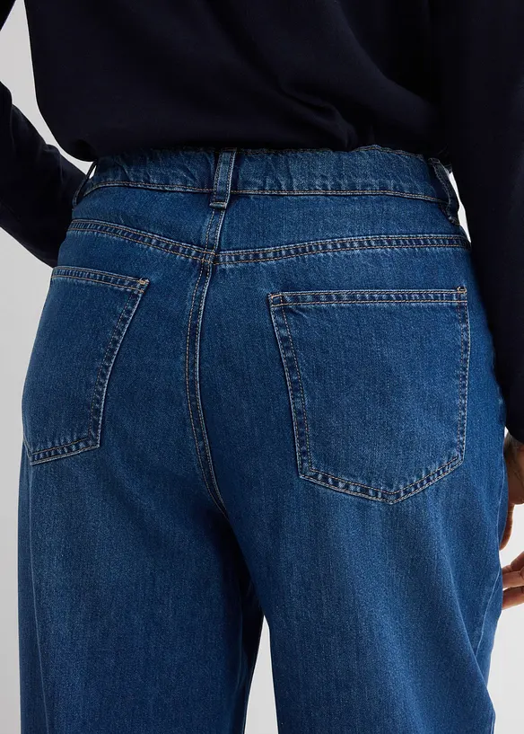 Jeans wide leg, vita alta, bonprix