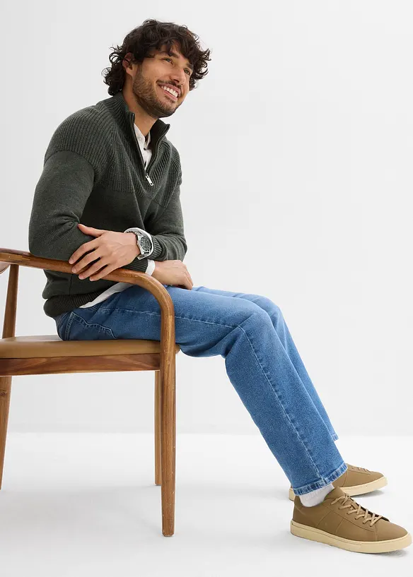 Jeans elasticizzati relaxed fit, straight, bonprix