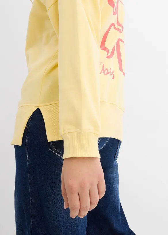 Felpa oversize in cotone biologico, bonprix