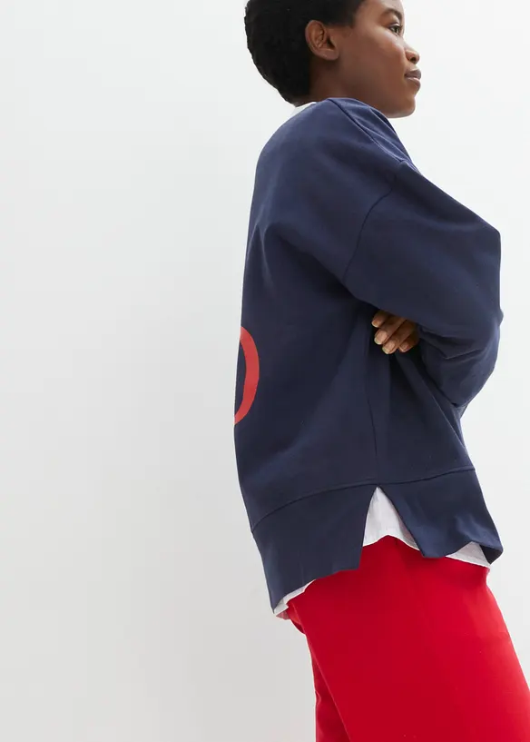 Felpa oversize in cotone biologico, bonprix