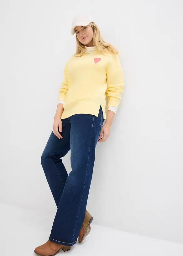 Felpa oversize in cotone biologico, bonprix