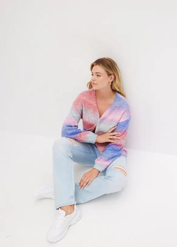 Cardigan in morbido filato grosso misto lana, bonprix