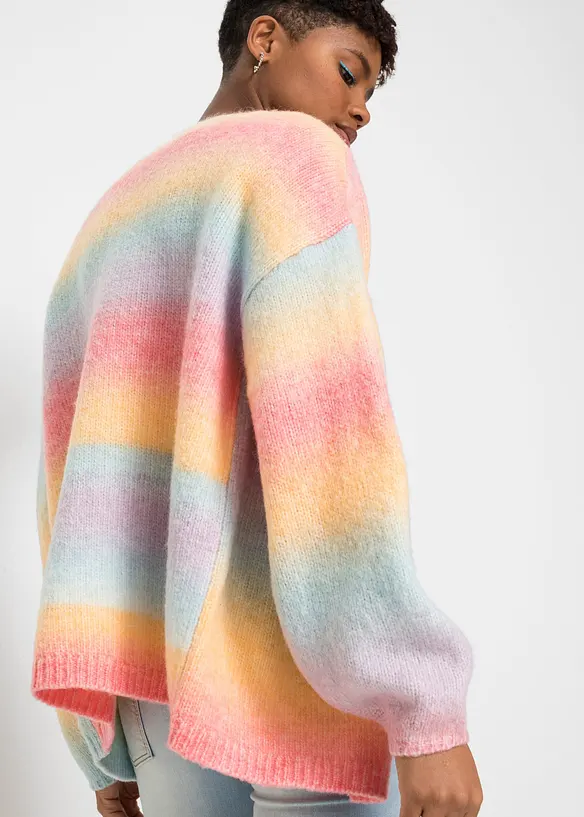 Cardigan in morbido filato grosso misto lana, bonprix