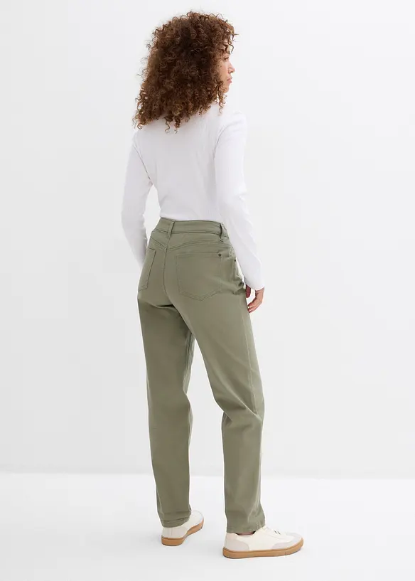 Pantaloni in twill di misto cotone ed elastan, bonprix