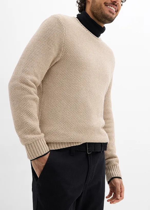 Pantaloni chino elasticizzati con vita comoda e cintura regular fit, straight, bonprix