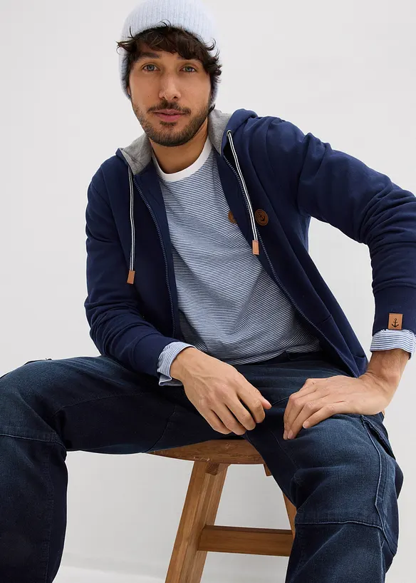 Maglia a maniche lunghe in puro cotone biologico, bonprix