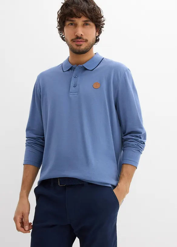 Polo a maniche lunghe in puro cotone biologico, bonprix