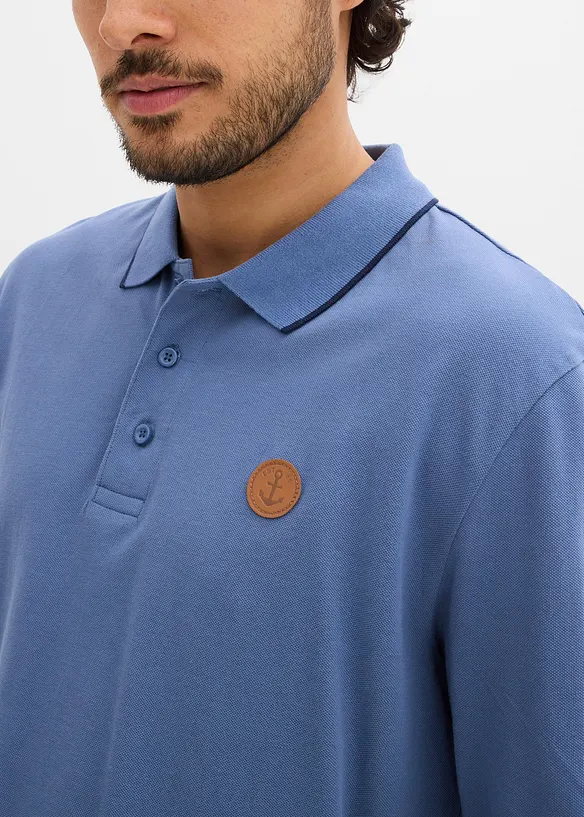 Polo a maniche lunghe in puro cotone biologico, bonprix