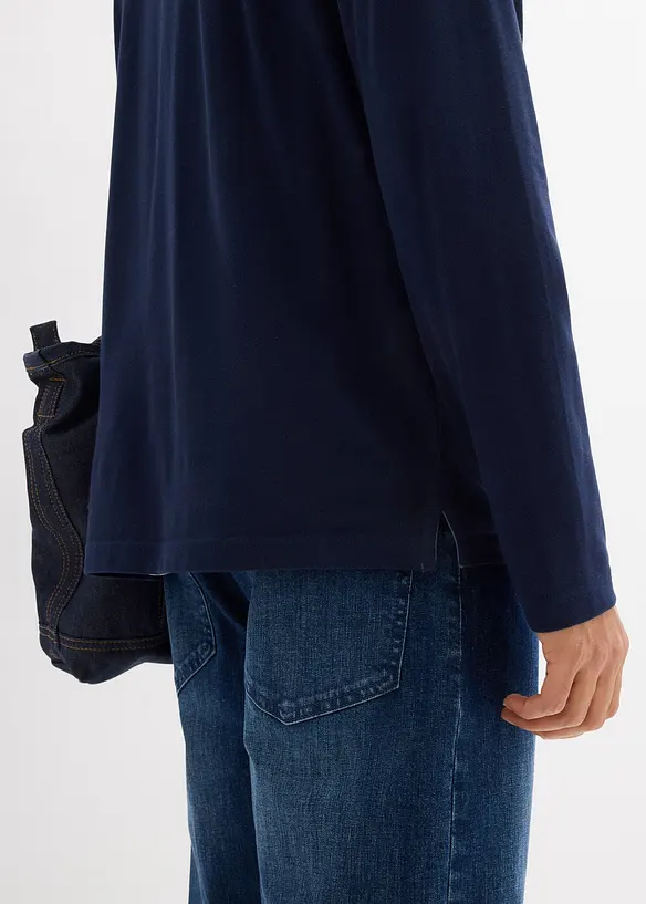 Polo a maniche lunghe in puro cotone biologico, bonprix