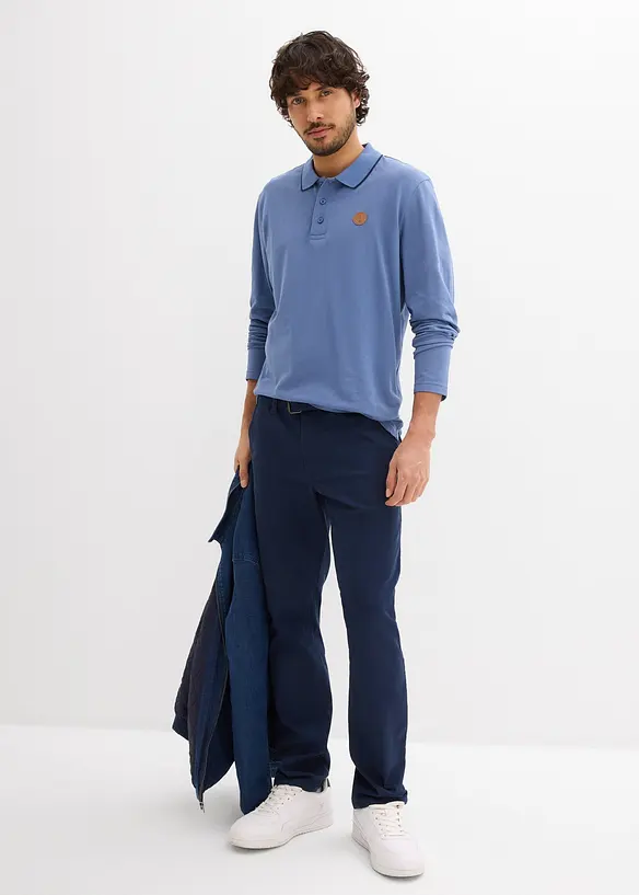 Polo a maniche lunghe in puro cotone biologico, bonprix