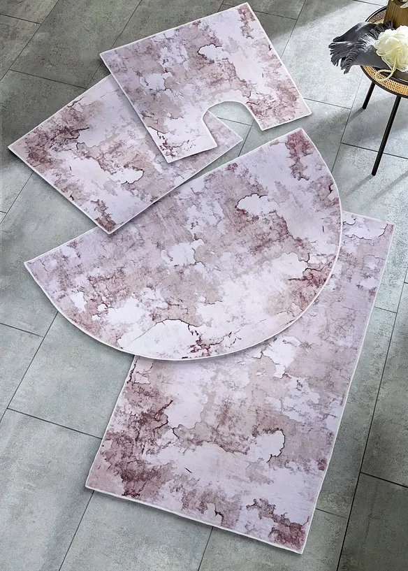 Tappeto da bagno in fantasia marmorizzata, bonprix