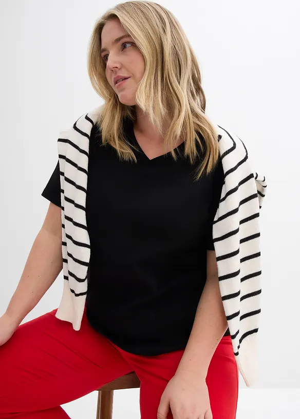 Maglia in jersey pesante di puro cotone biologico (pacco da 2), bonprix