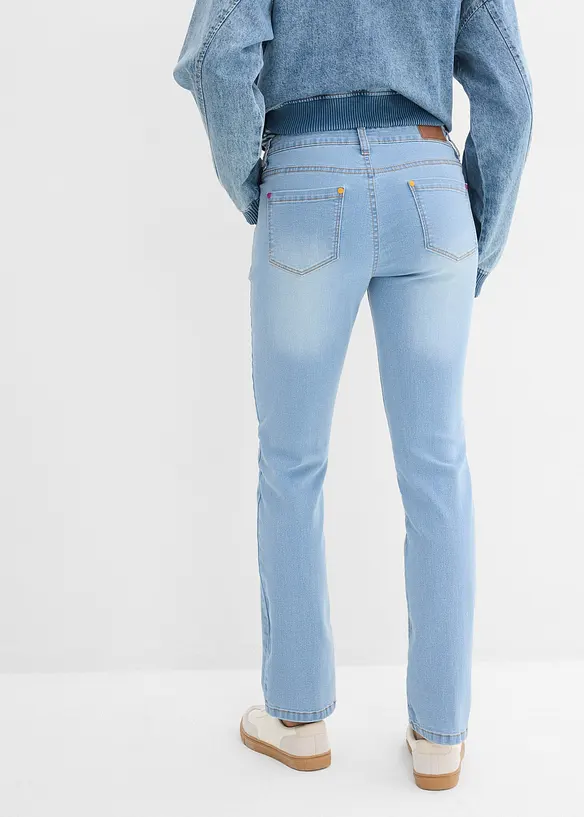 Jeans elasticizzati straight, vita media, bonprix