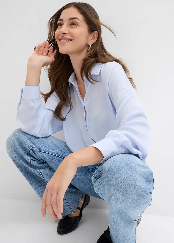 Camicia in satin fluente, bonprix