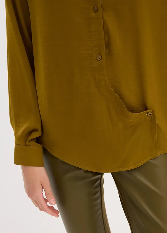 Camicia in satin fluente, bonprix