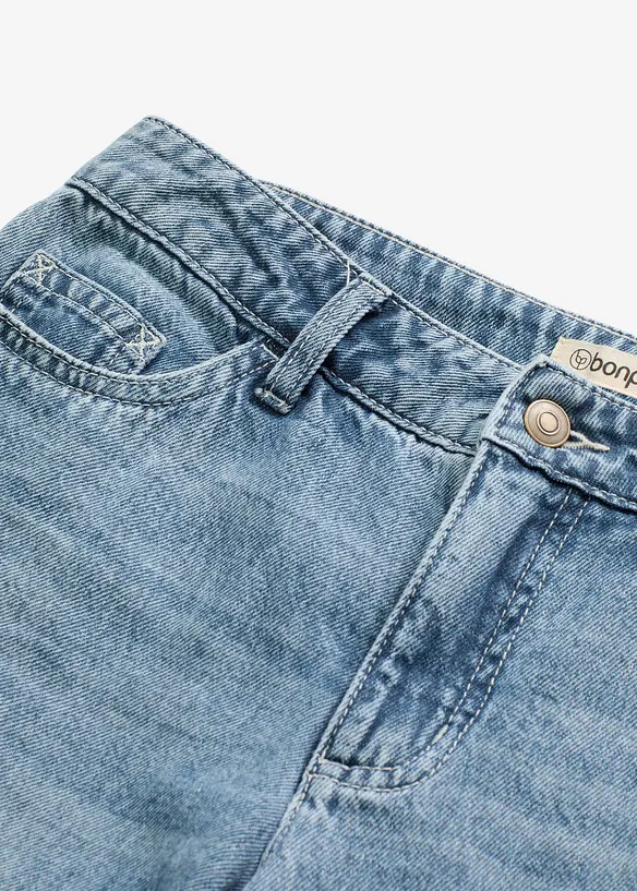 Jeans wide leg extra lunghi low stretch, vita media, bonprix