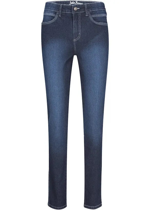 Jeans skinny elasticizzati, vita media, bonprix